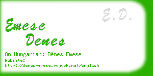 emese denes business card